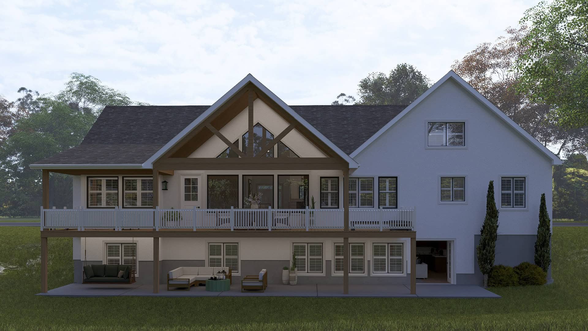 Home Exterior Photograph of this 6-Bedroom,5195 Sq Ft Plan -187-1272