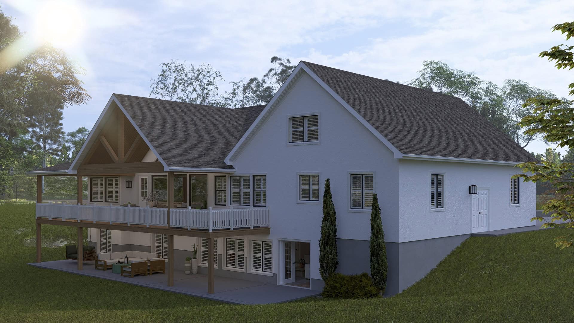 Home Exterior Photograph of this 6-Bedroom,5195 Sq Ft Plan -187-1272