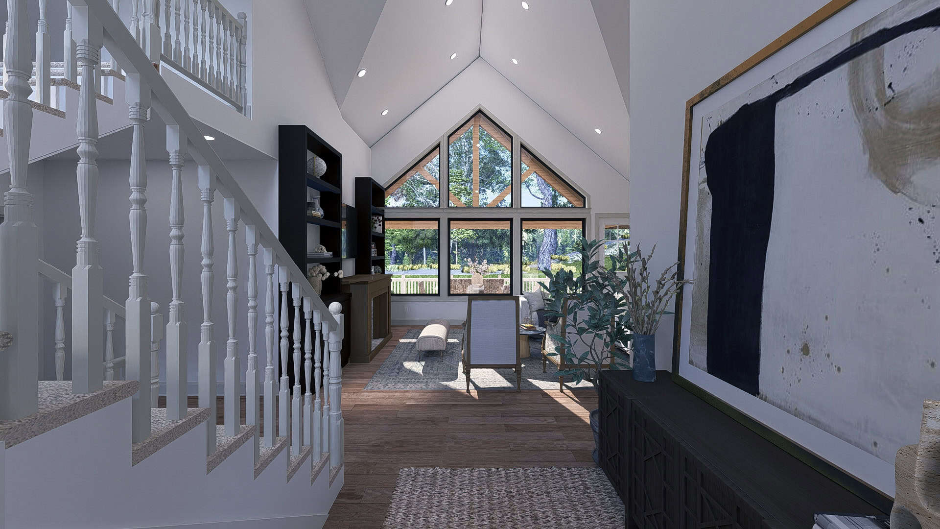 Entry Hall: Staircase of this 6-Bedroom,5195 Sq Ft Plan -187-1272