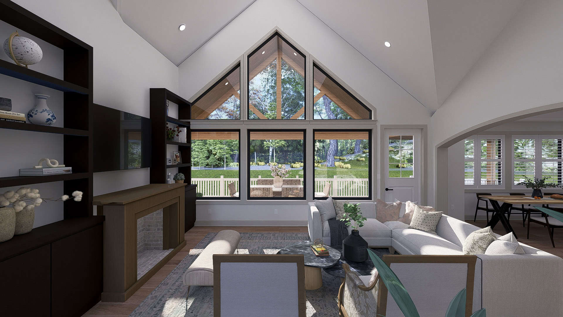 Living Room of this 6-Bedroom,5195 Sq Ft Plan -187-1272