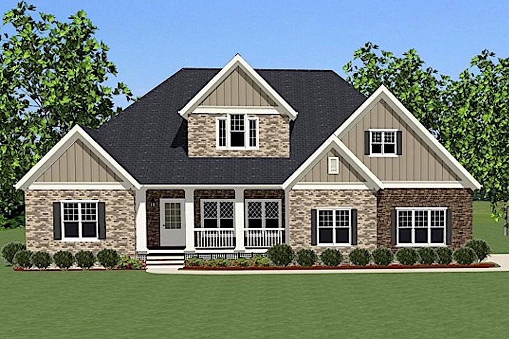 Craftsman style home | The Plan Collection - Plan # 189-1004