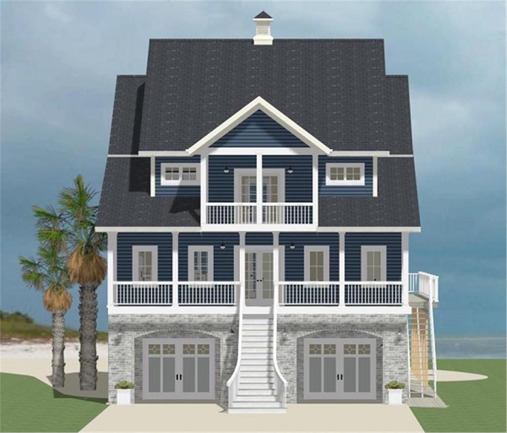 Home Plan Front Elevation of this 4-Bedroom,2515 Sq Ft Plan -189-1067