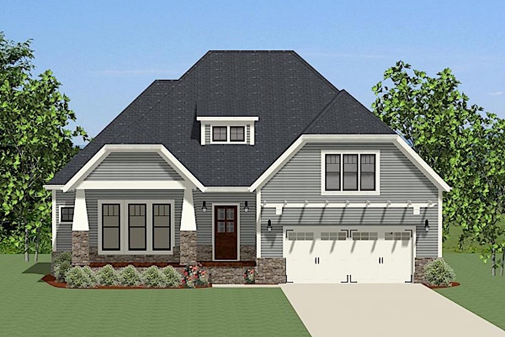 Craftsman style home (ThePlanCollection: Plan #189-1077)