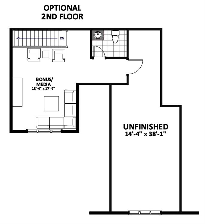 Craftsman Floor Plan - 3 Bedrms, 2.5 Baths - 2470 Sq Ft - #189-1105
