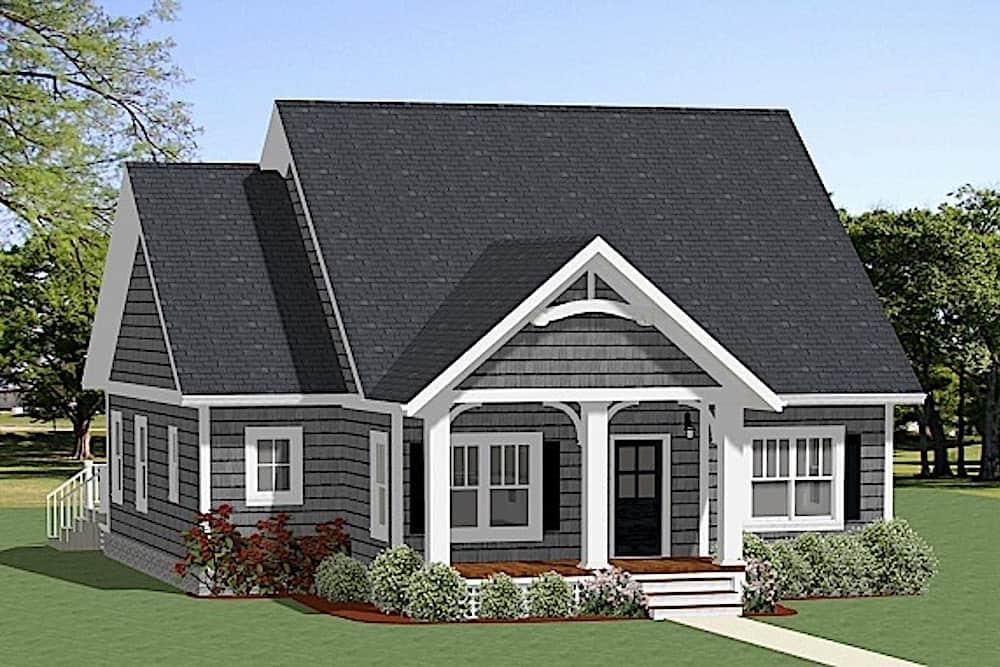 Front elevation of Cottage home (ThePlanCollection: House Plan #189-1119)