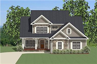 5-Bedroom, 3254 Sq Ft Farmhouse House Plan - 189-1123 - Front Exterior