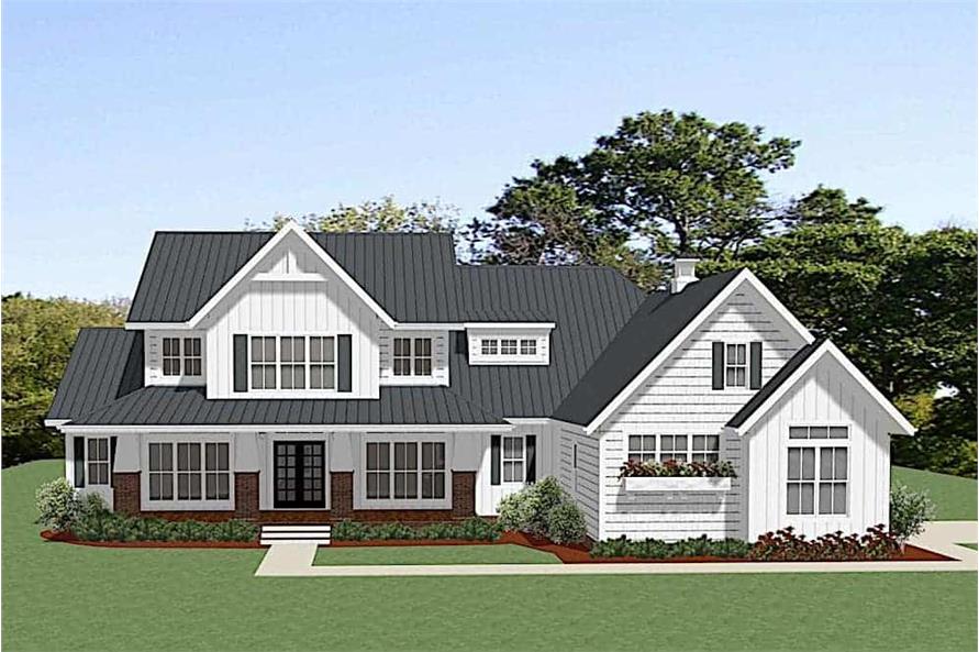 3-Bedroom, 2906 Sq Ft Farmhouse House Plan - 189-1125 - Front Exterior