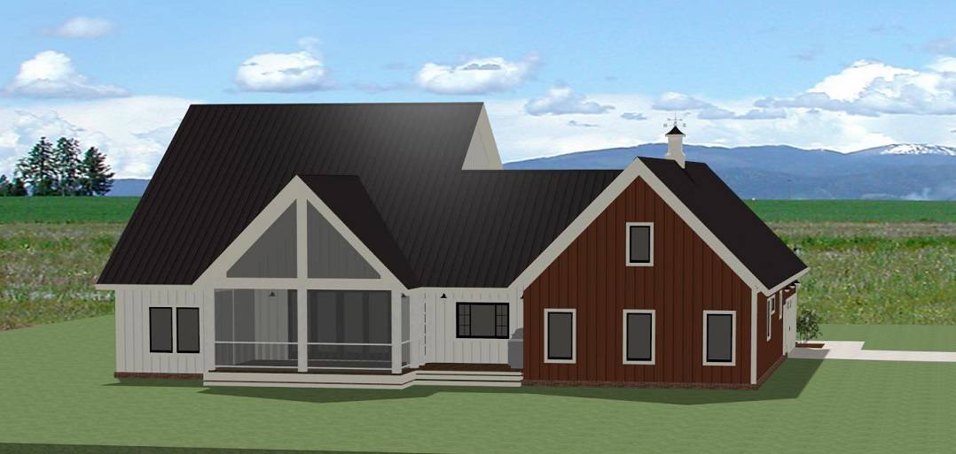 Rear View of this 3-Bedroom,2655 Sq Ft Plan -189-1144