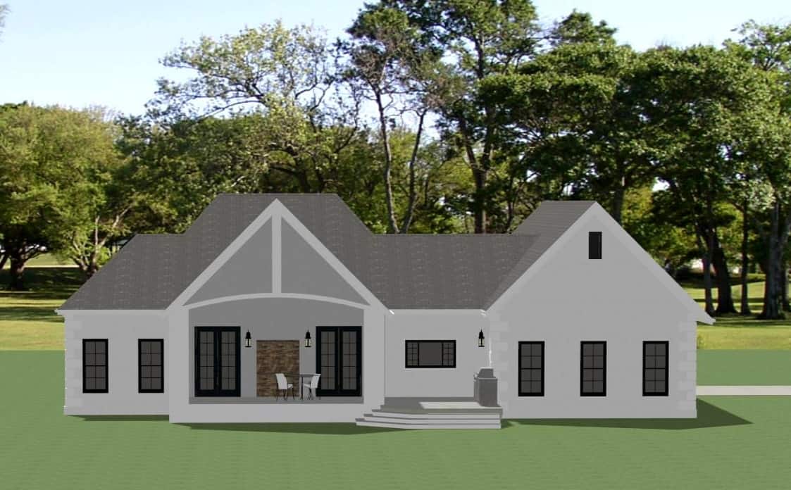 Rear View of this 3-Bedroom,2498 Sq Ft Plan -189-1151