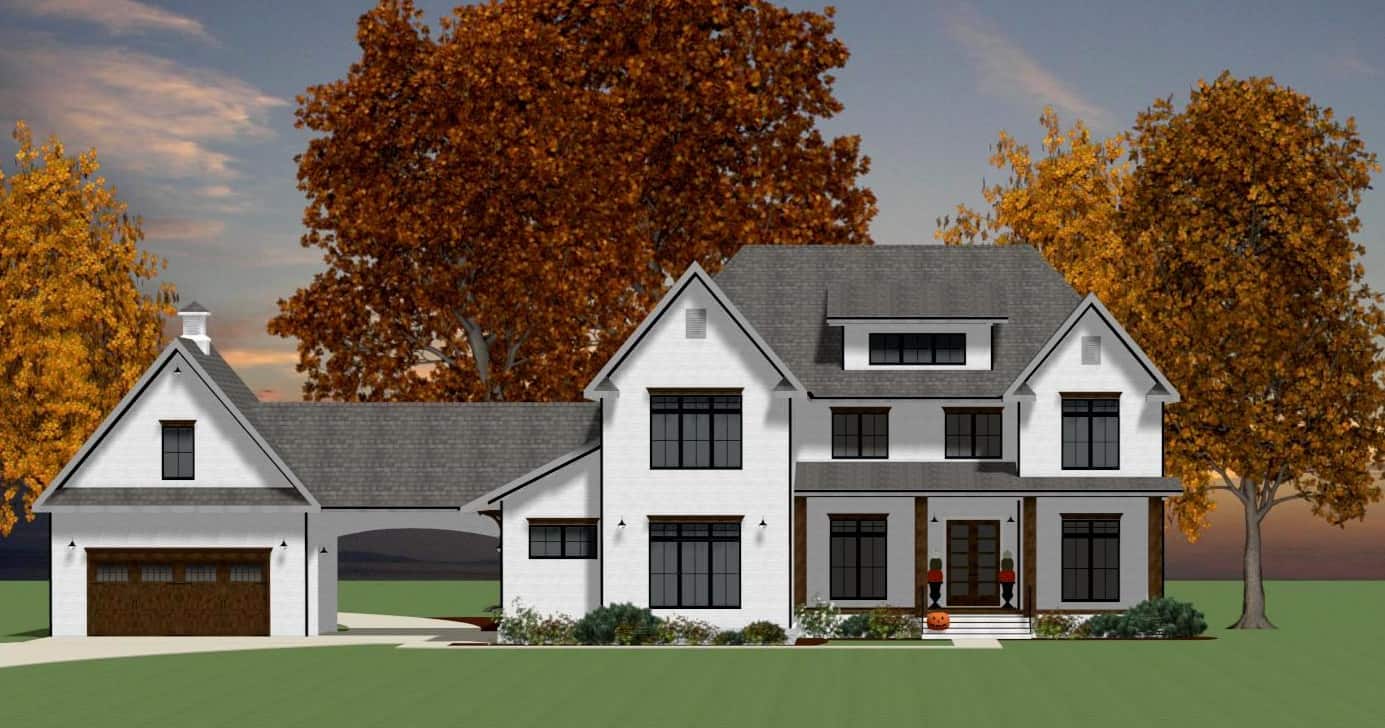 Front View of this 5-Bedroom,4683 Sq Ft Plan -189-1154