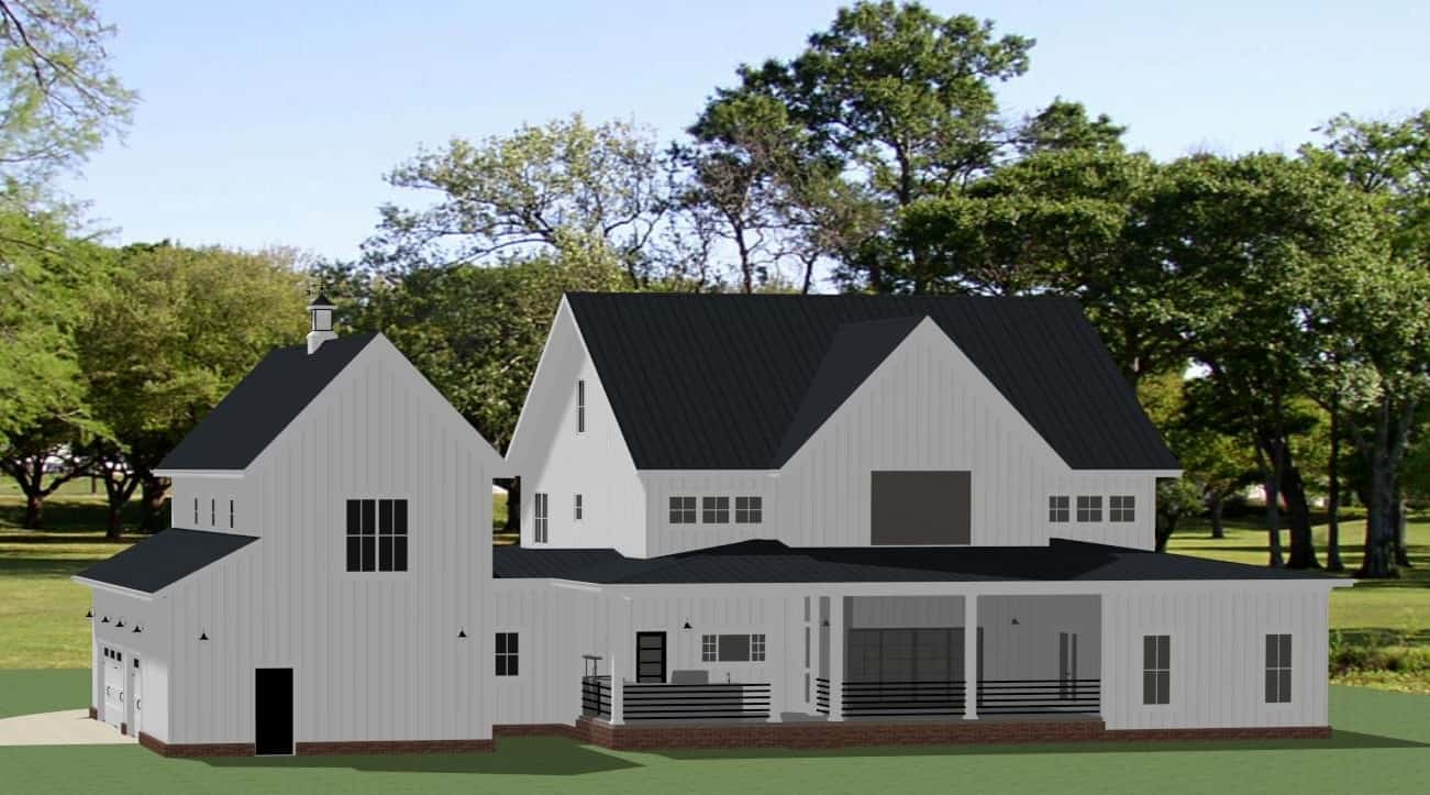 Rear View of this 4-Bedroom,4903 Sq Ft Plan -189-1162