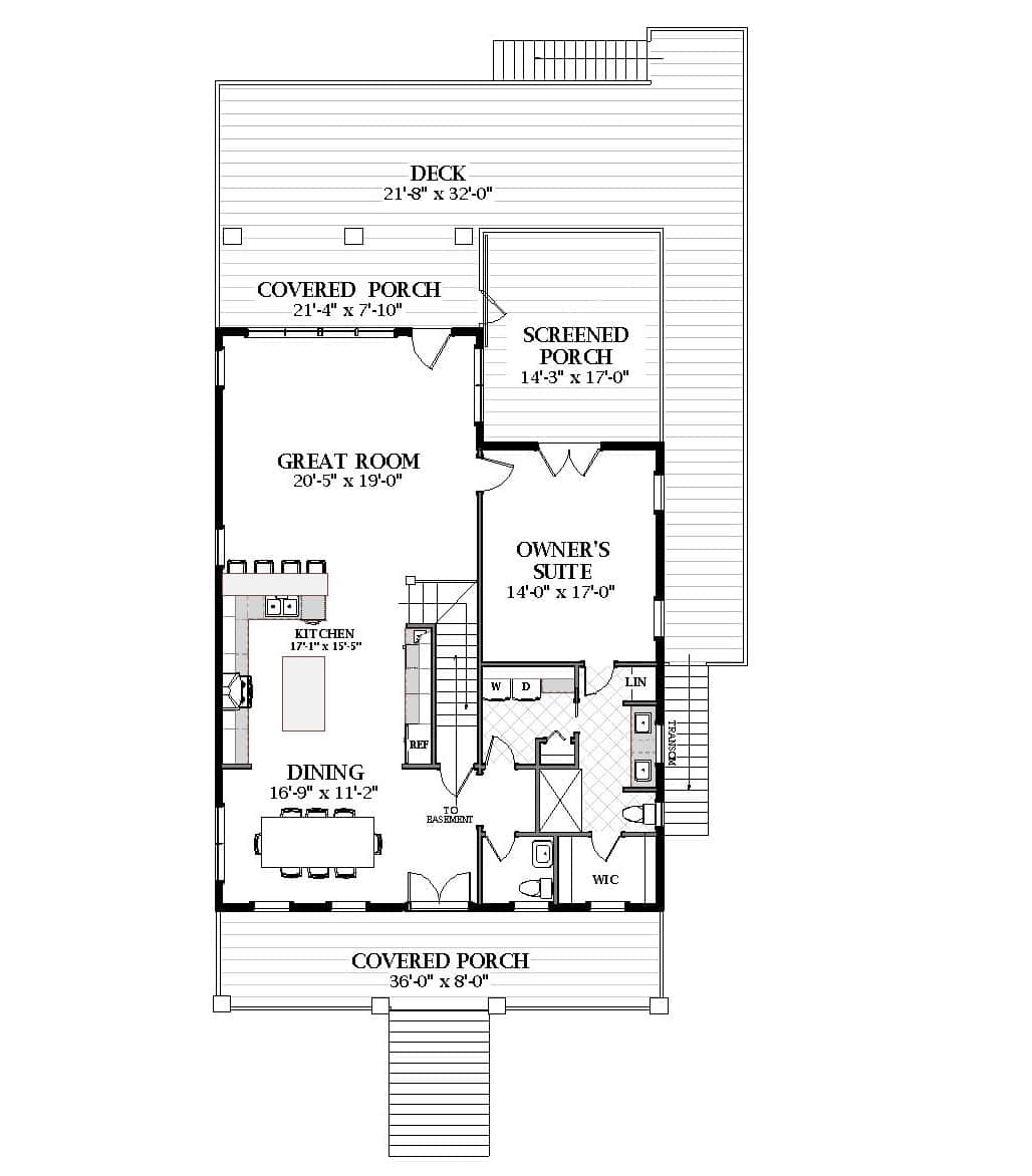 Main Level of Coastal Plan #189-1164