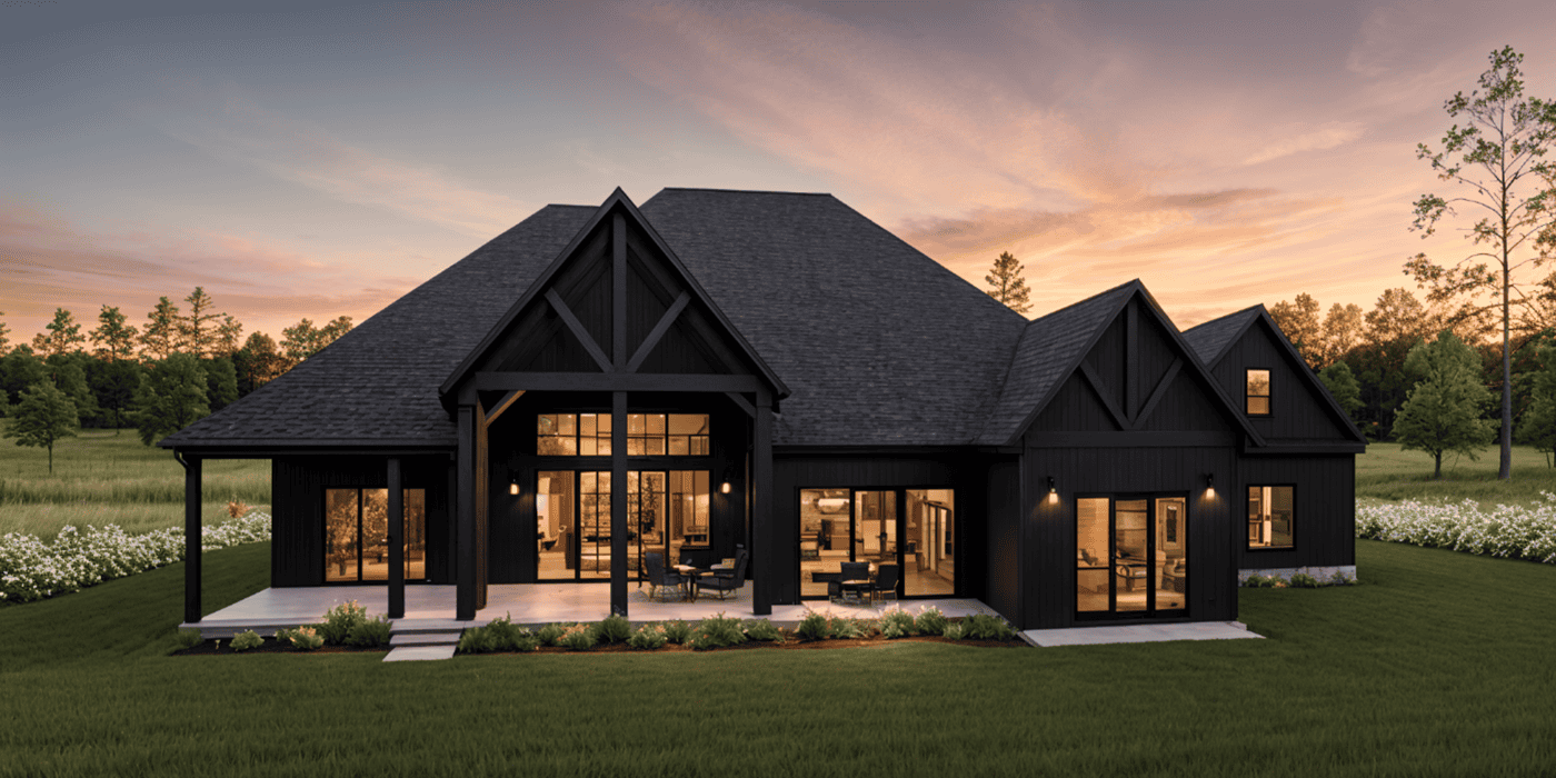 Home Plan Rear Elevation of this 4-Bedroom,4356 Sq Ft Plan -189-1169