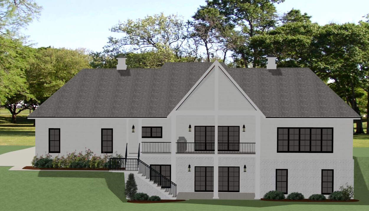 Home Plan Rear Elevation of this 3-Bedroom,3205 Sq Ft Plan -189-1170