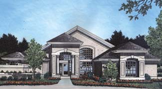 Home Plan Front Elevation of this 4-Bedroom,2224 Sq Ft Plan -190-1008