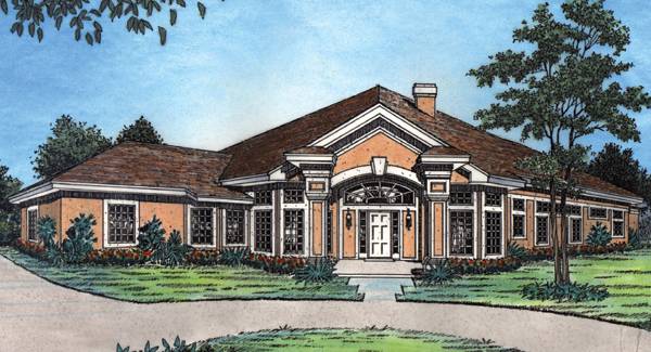 Home Plan Front Elevation of this 3-Bedroom,2656 Sq Ft Plan -190-1015