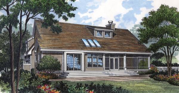 Home Plan Rear Elevation of this 3-Bedroom,1997 Sq Ft Plan -190-1016