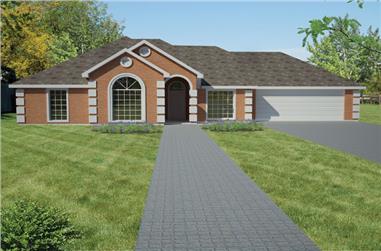 3-Bedroom, 1616 Sq Ft Ranch House Plan - 191-1001 - Front Exterior