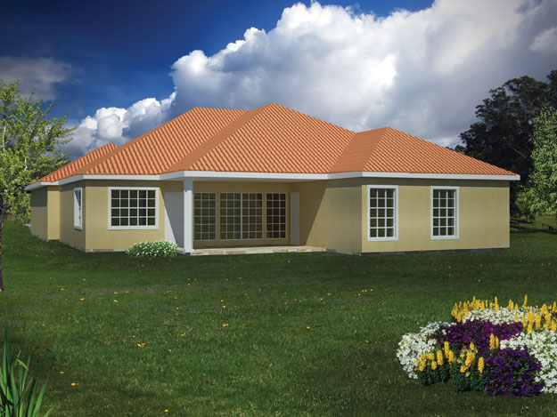 Rear View of this 3-Bedroom, 1877 Sq Ft Plan - 191-1003