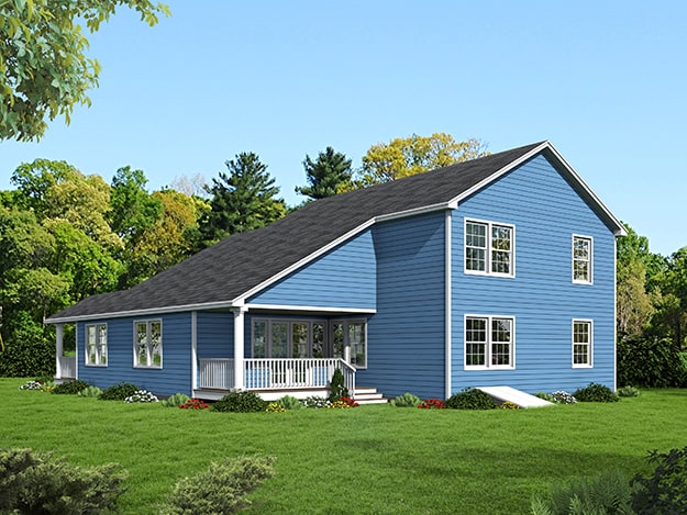 Rear View of this 3-Bedroom, 2316 Sq Ft Plan - 191-1028