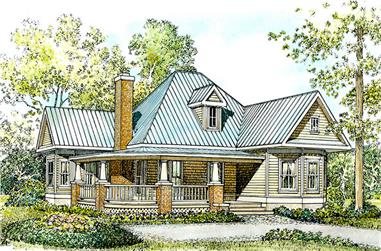 2-Bedroom, 1270 Sq Ft Cottage Home Plan - 192-1001 - Main Exterior