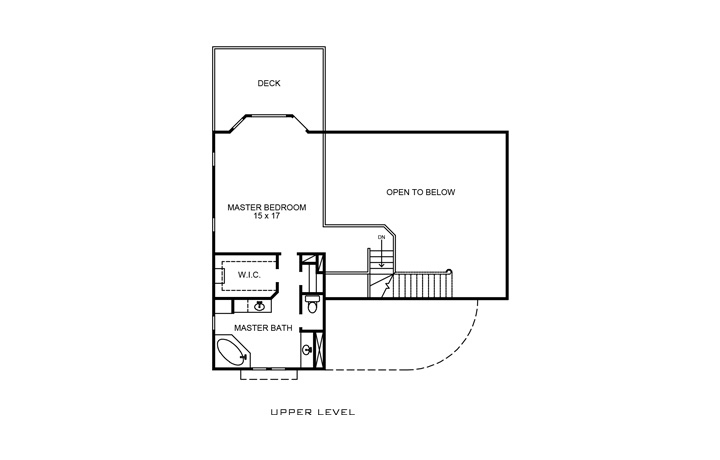 Floor Plan Second Story of Country Plan #192-1024