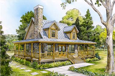3-Bedroom, 1479 Sq Ft Cottage House Plan - 192-1035 - Front Exterior