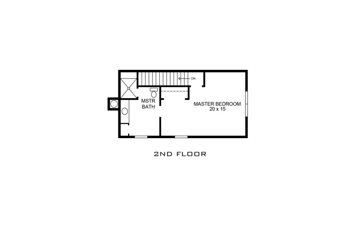 Floor Plan Second Story of Country Plan #192-1038