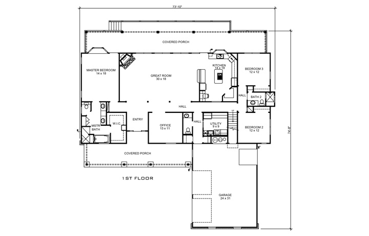 Country House Plan 1921040 3 Bedrm, 2444 Sq Ft Home