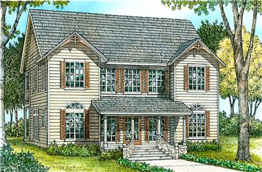 3-Bedroom, 2795 Sq Ft Country House Plan - 192-1045 - Front Exterior