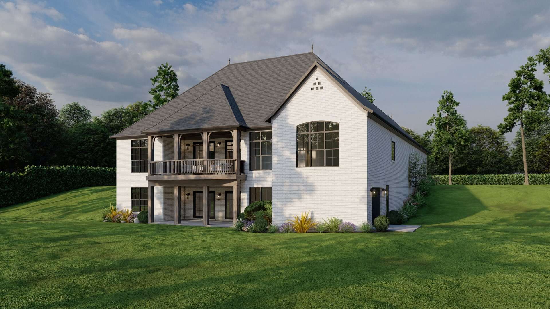 Rear View of this 4-Bedroom,4035 Sq Ft Plan -193-1001