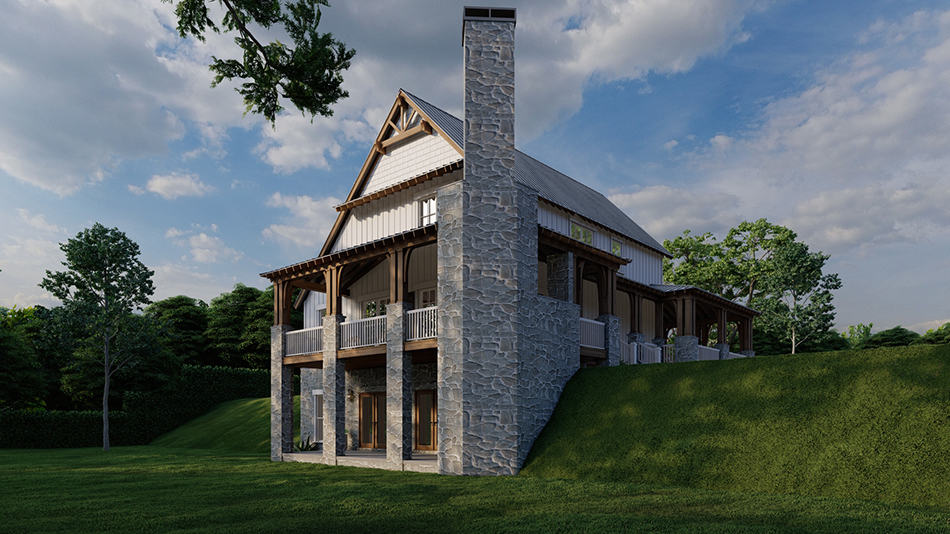 Rear View of this 3-Bedroom,2008 Sq Ft Plan -193-1015