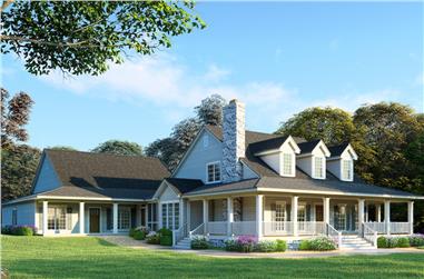 6-Bedroom, 3437 Sq Ft Country House - Plan #193-1017 - Front Exterior