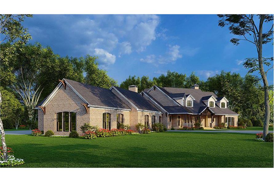 5-Bedroom, 4595 Sq Ft Country Home Plan - 193-1026 - Main Exterior