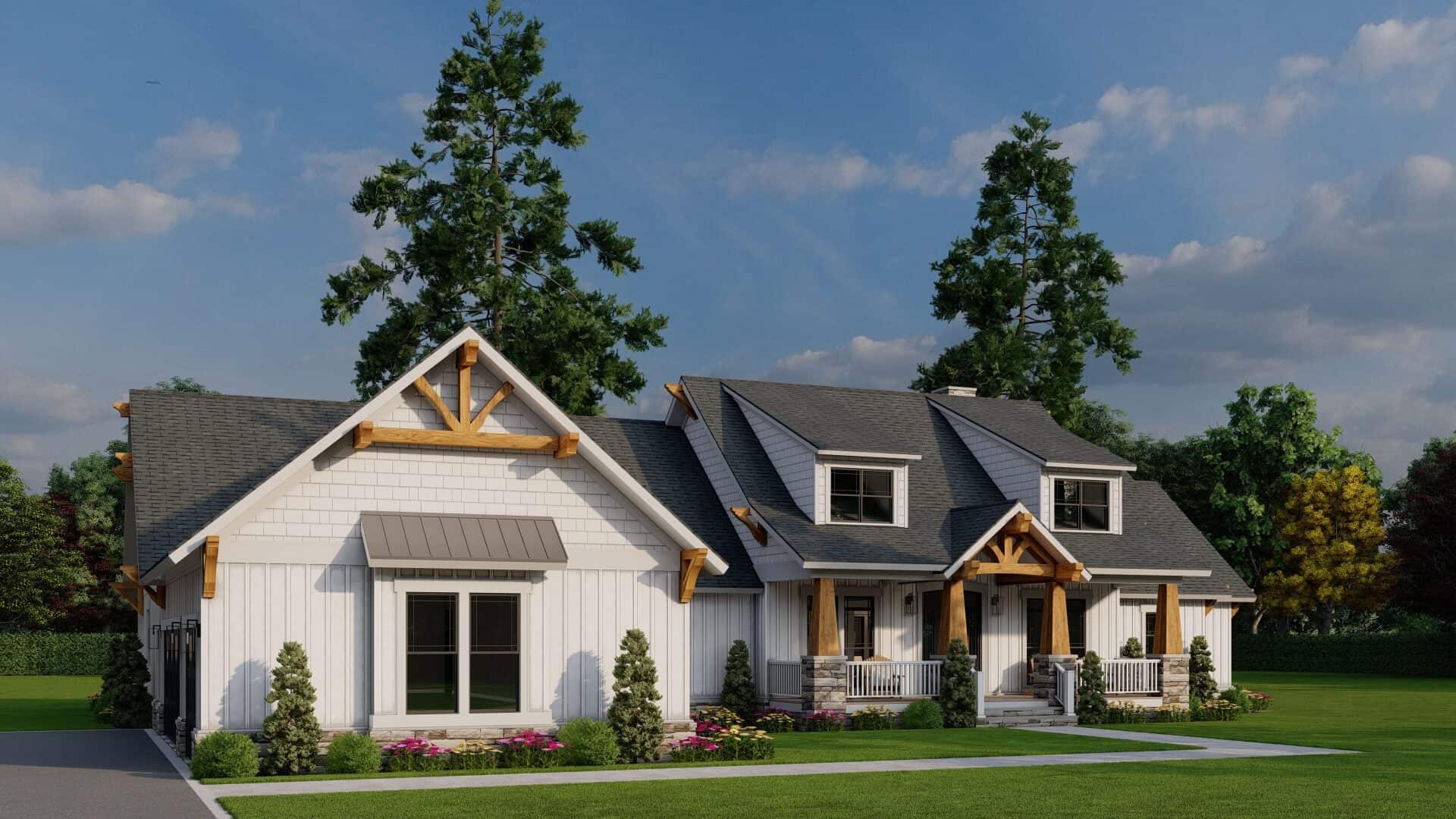 Front View of this 4-Bedroom,3925 Sq Ft Plan -193-1028