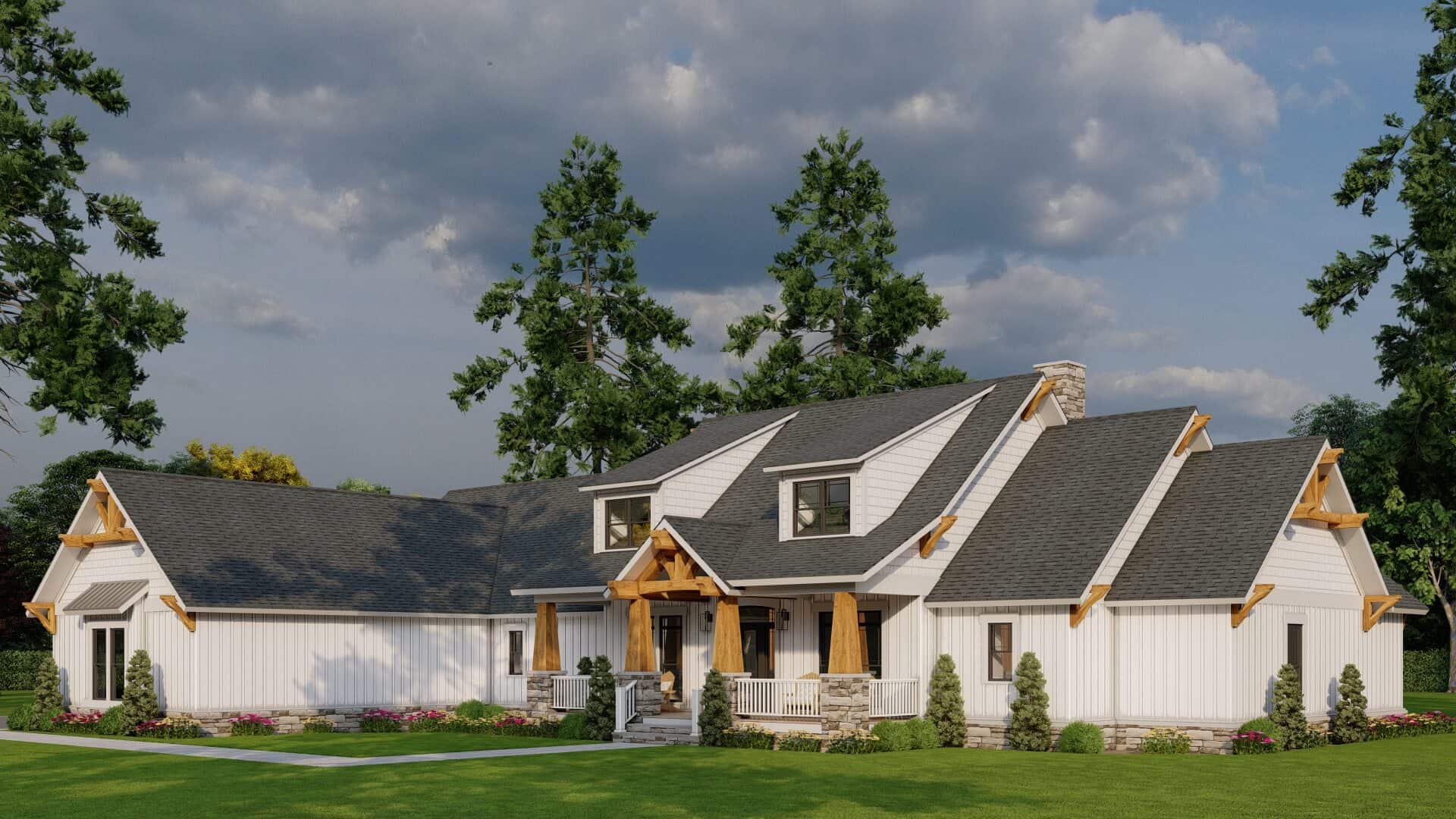 Front View of this 4-Bedroom,3925 Sq Ft Plan -193-1028