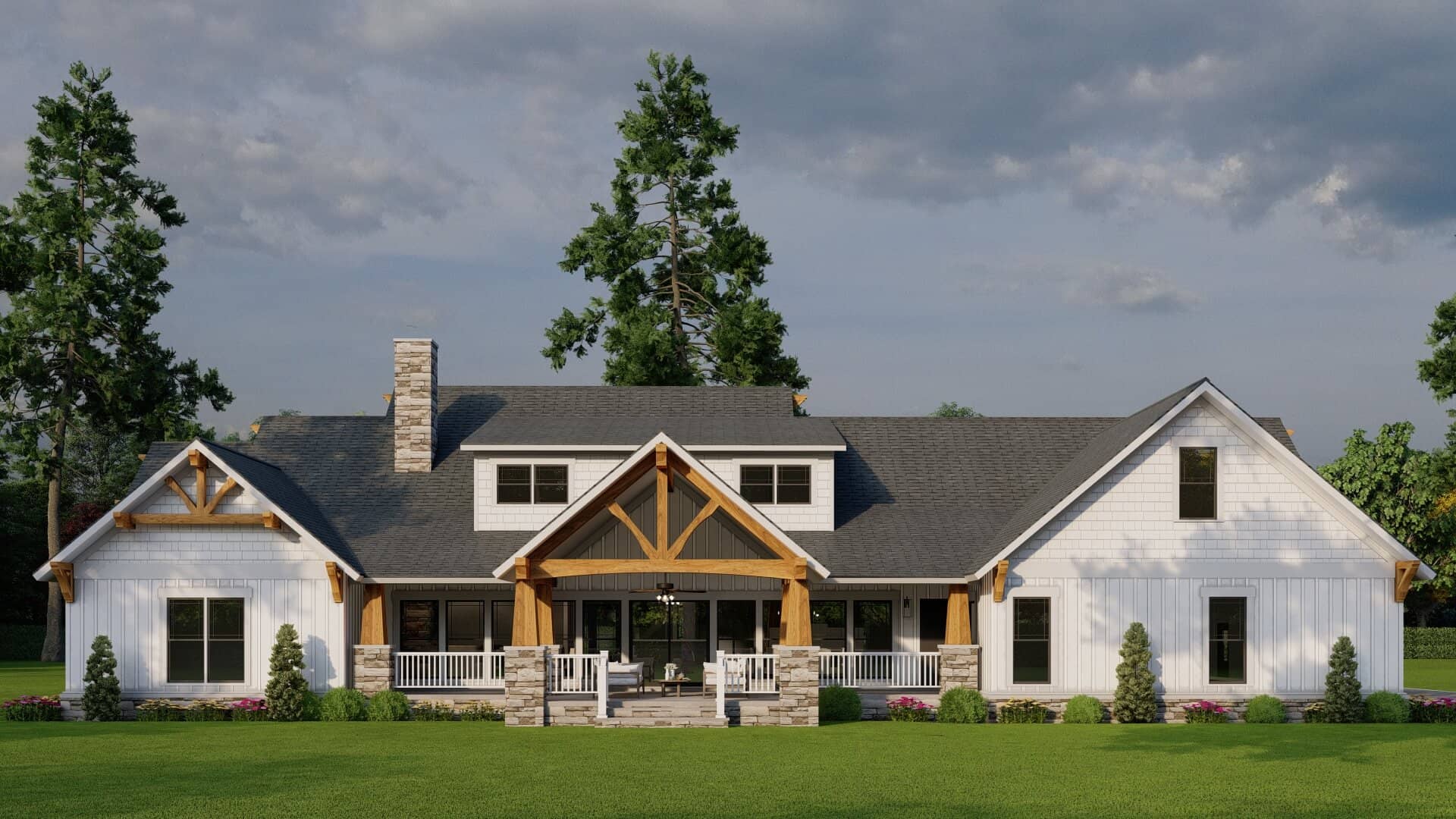 Rear View of this 4-Bedroom,3925 Sq Ft Plan -193-1028