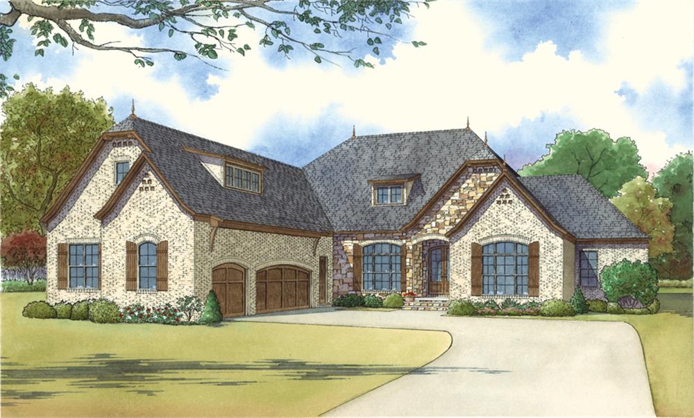 Front elevation of Country home (ThePlanCollection: House Plan #193-1030)