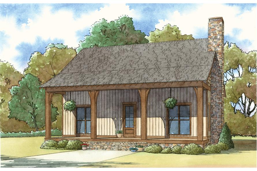 Front elevation of Country home (ThePlanCollection: House Plan #193-1031)