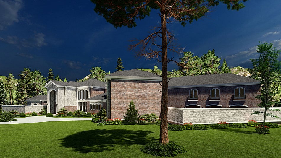 Right Side View of this 5-Bedroom, 8160 Sq Ft Plan - 193-1032