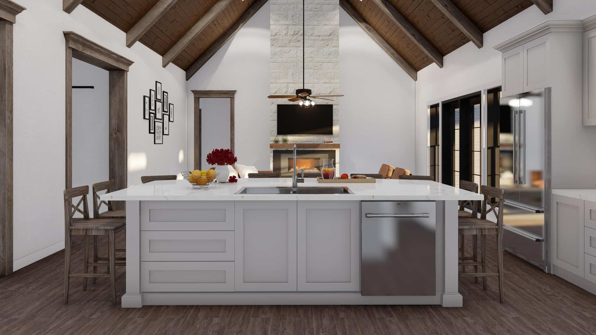 Kitchen: Kitchen Island of this 3-Bedroom,2410 Sq Ft Plan -193-1034