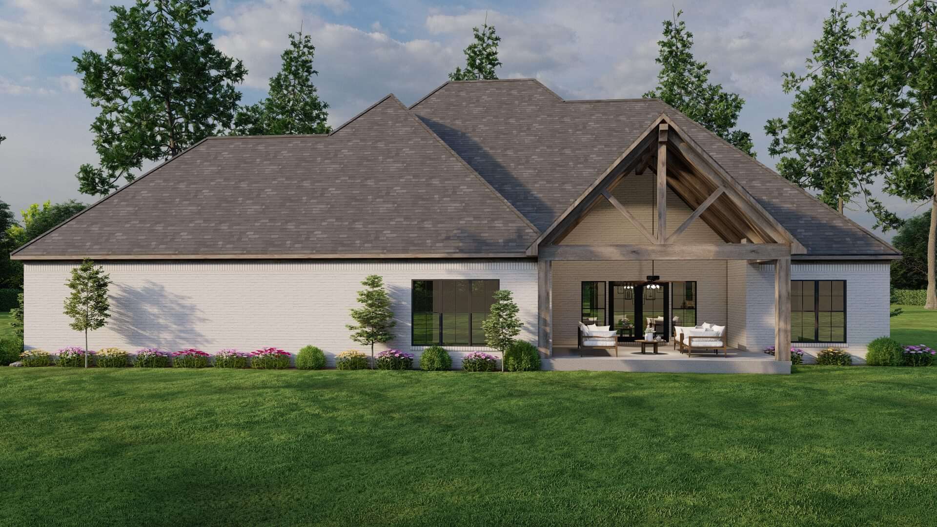 Rear View of this 3-Bedroom,2410 Sq Ft Plan -193-1034