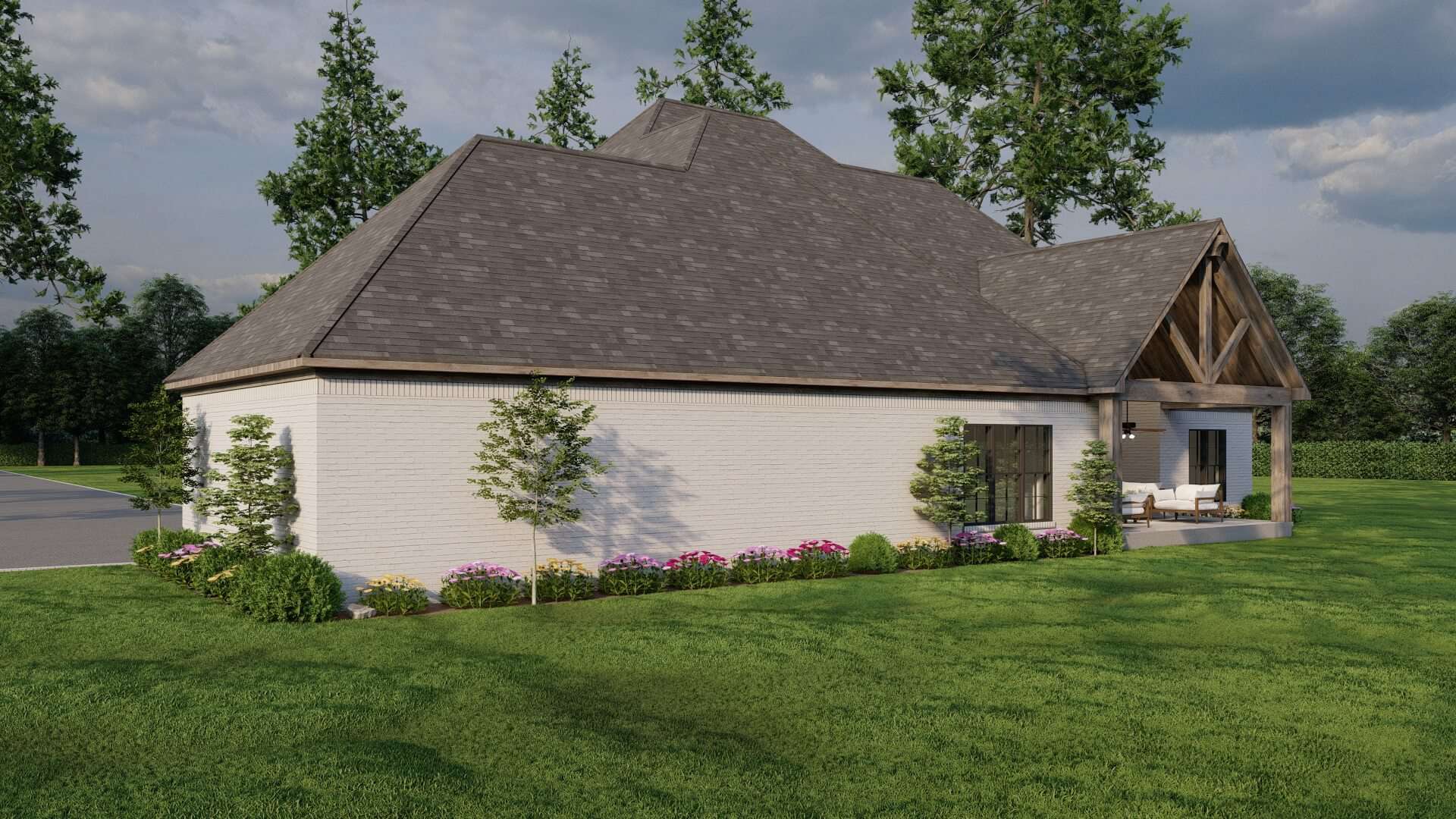 Rear View of this 3-Bedroom,2410 Sq Ft Plan -193-1034