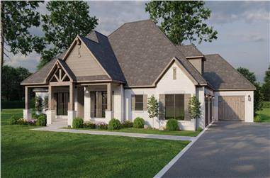 3-Bedroom, 2410 Sq Ft Country House Plan - 193-1034 - Front Exterior