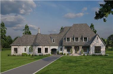 5-Bedroom, 6356 Sq Ft Country Home Plan - 193-1037 - Main Exterior