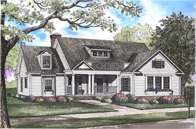 4-Bedroom, 2148 Sq Ft Country House Plan - 193-1039 - Front Exterior