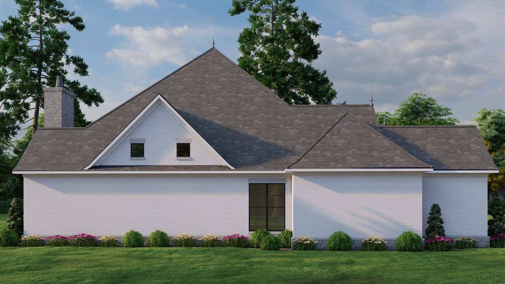 Home Plan Left Elevation of this 4-Bedroom,2640 Sq Ft Plan -193-1043