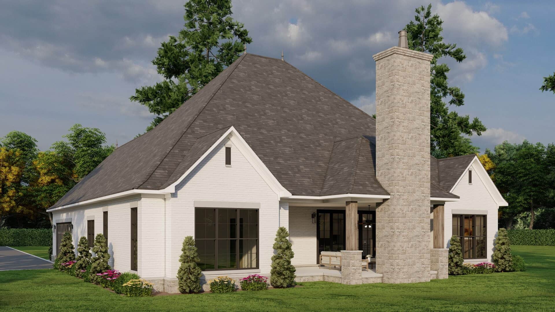 Rear View of this 4-Bedroom,2640 Sq Ft Plan -193-1043