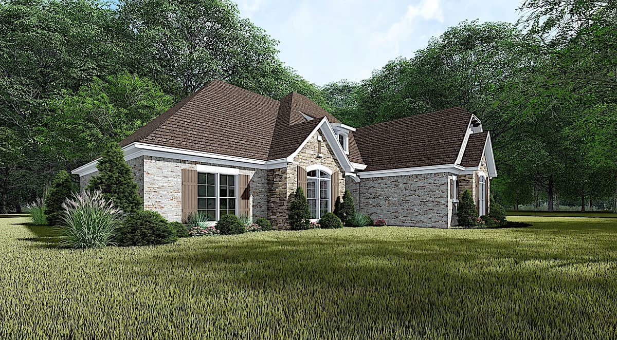 Left Side View of this 4-Bedroom, 1901 Sq Ft Plan - 193-1054