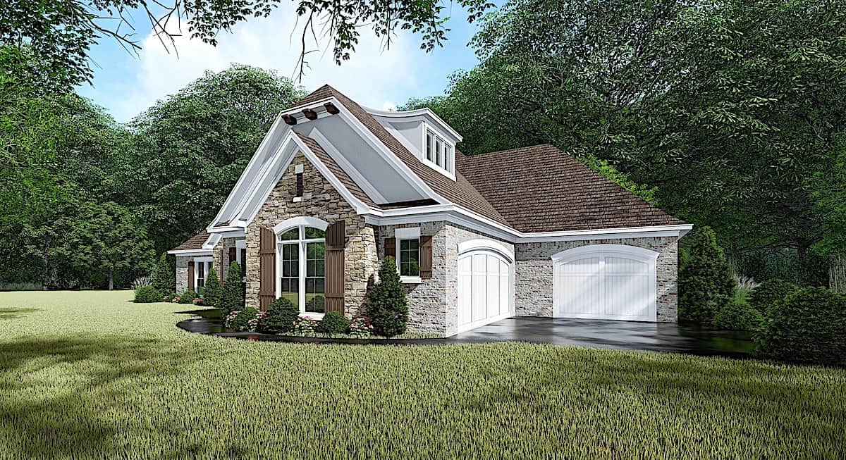 Right Side View of this 4-Bedroom, 1901 Sq Ft Plan - 193-1054